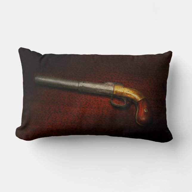Gun - The shooting iron Lumbar Pillow (Front)