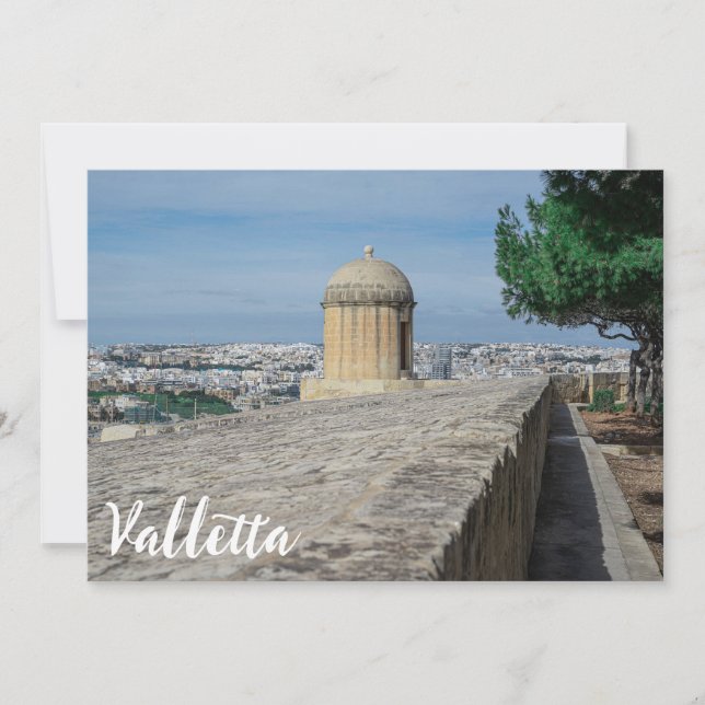 Gun turret on old city walls in Valletta, Malta (Front)