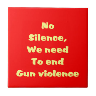 Gun violence ceramic tile