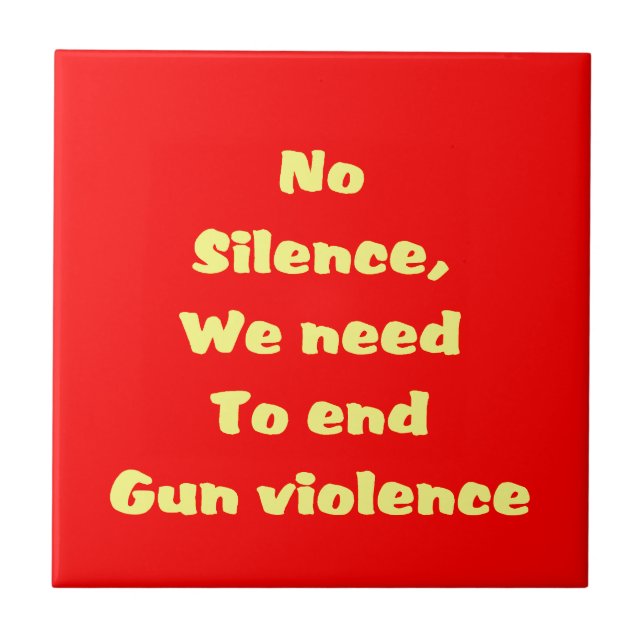 Gun violence ceramic tile (Front)