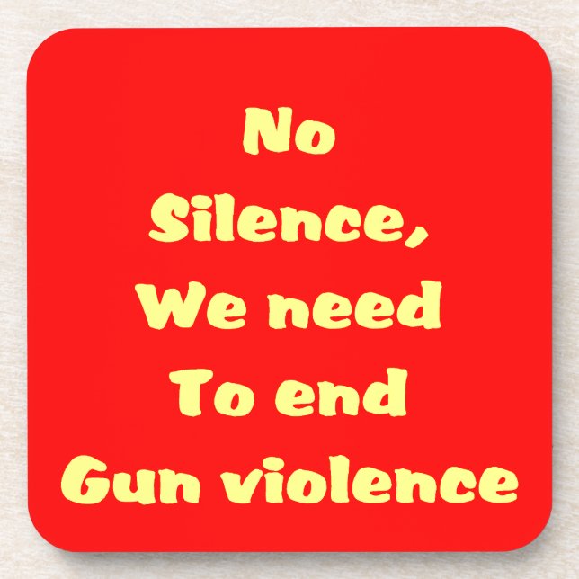 Gun violence coaster (Front)