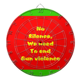 Gun violence dart board