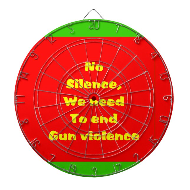 Gun violence dart board (Front)