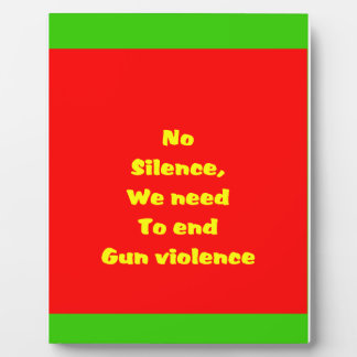 Gun violence plaque