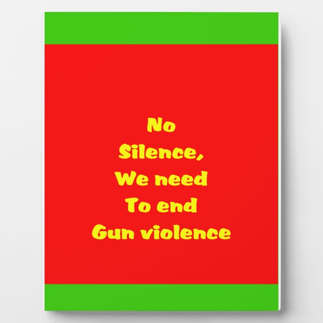 Gun violence plaque (Front)