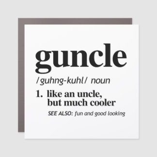 Guncle Definition Car Magnet