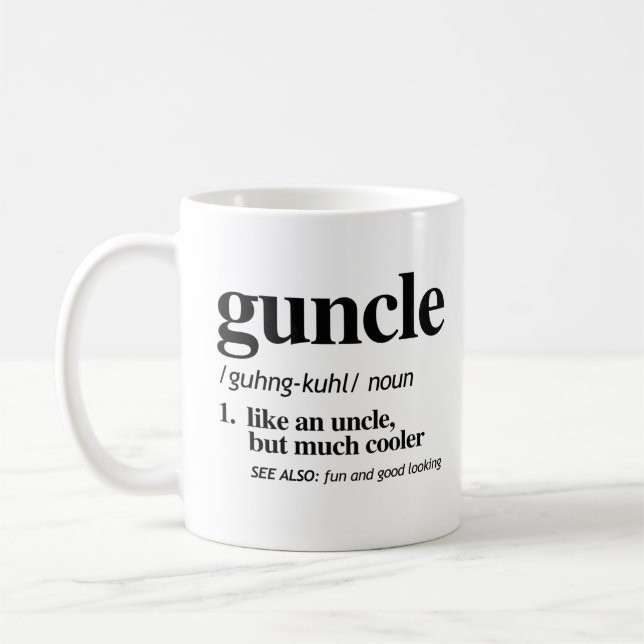 Guncle Definition Coffee Mug (Left)