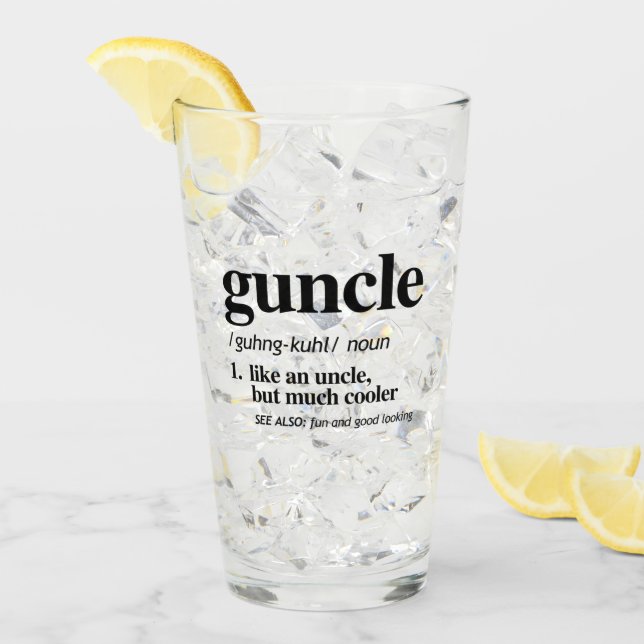 Guncle Definition Glass (Front Ice)