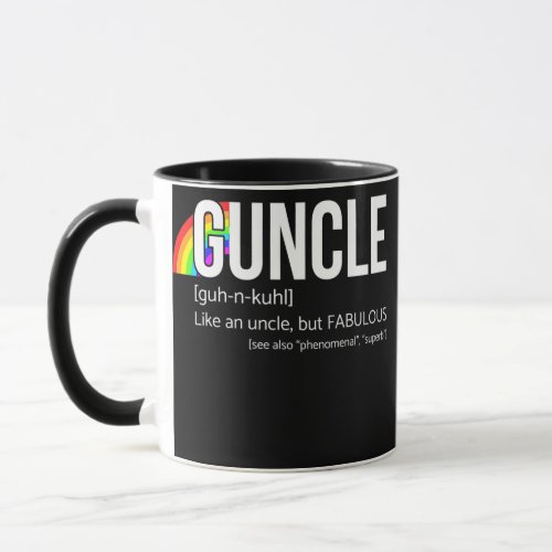 Guncle Definition Rainbow Pride Color For Uncle  Mug