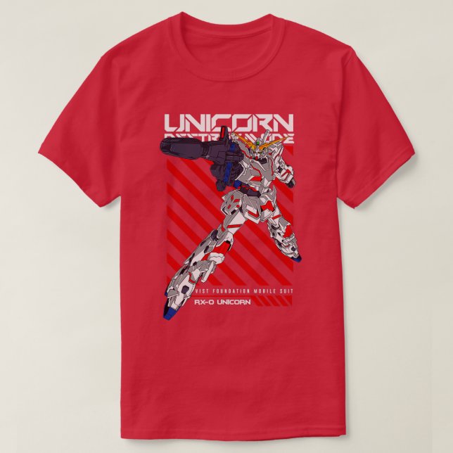 Gundam RX0 Unicorn Destroy Mode  T-Shirt (Design Front)
