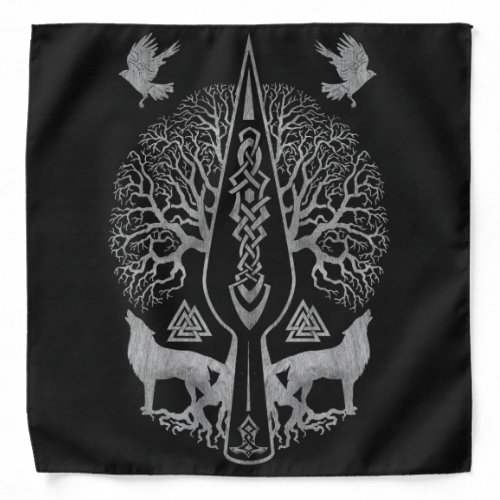 Gungnir _ Spear of Odin and Tree of life  _ Bandana