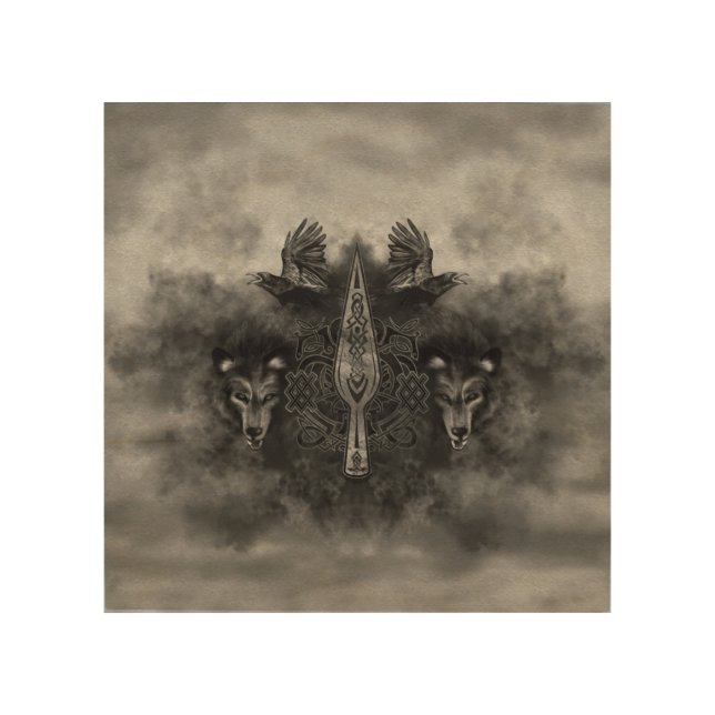 Gungnir - Spear of Odin Wood Wall Art (Front)