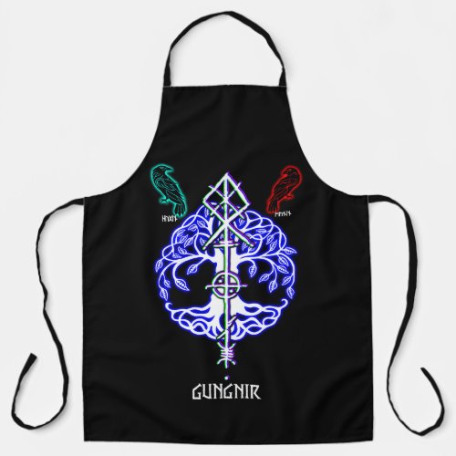 Gungnir spear of the god Odin white Apron