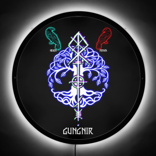 Gungnir spear of the god Odin white LED Sign