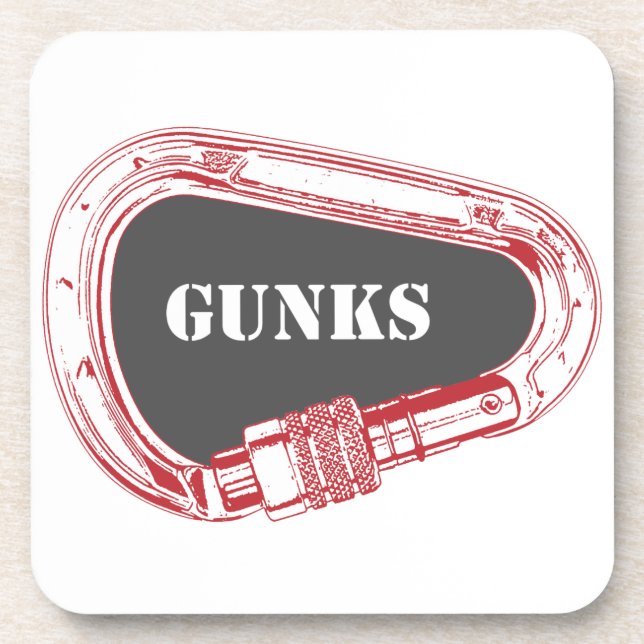 Gunks Climbing Carabiner Beverage Coaster (Front)