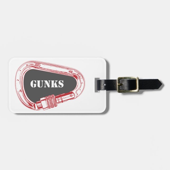 Gunks Climbing Carabiner Luggage Tag (Front Horizontal)