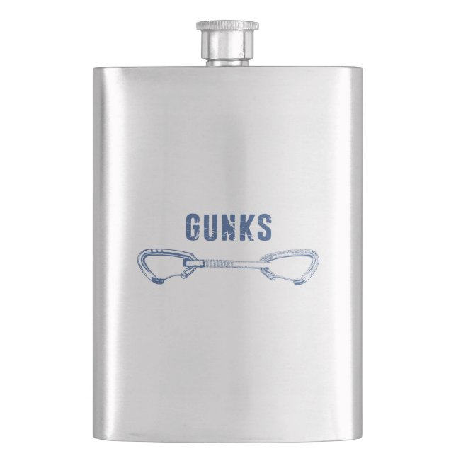 Gunks Climbing Quickdraw Flask (Front)