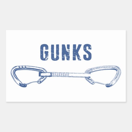 Gunks Climbing Quickdraw Rectangular Sticker