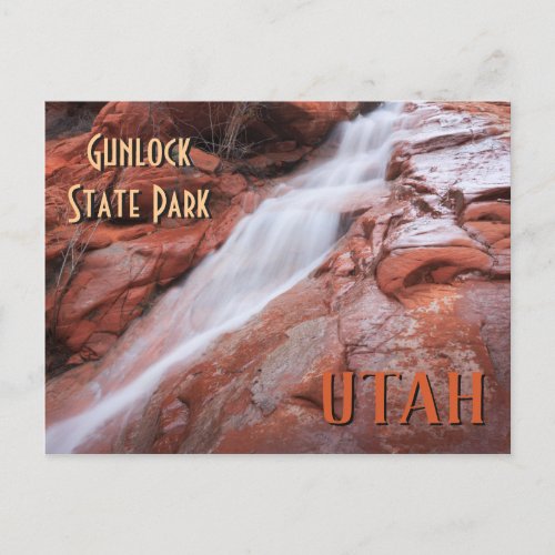Gunlock State Park Utah Waterfall Postcard
