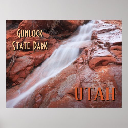 Gunlock State Park Utah Waterfall Poster