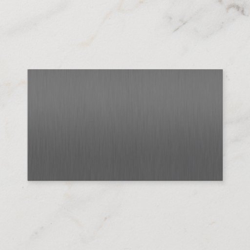 Customizable gunmetal brushed aluminum business card