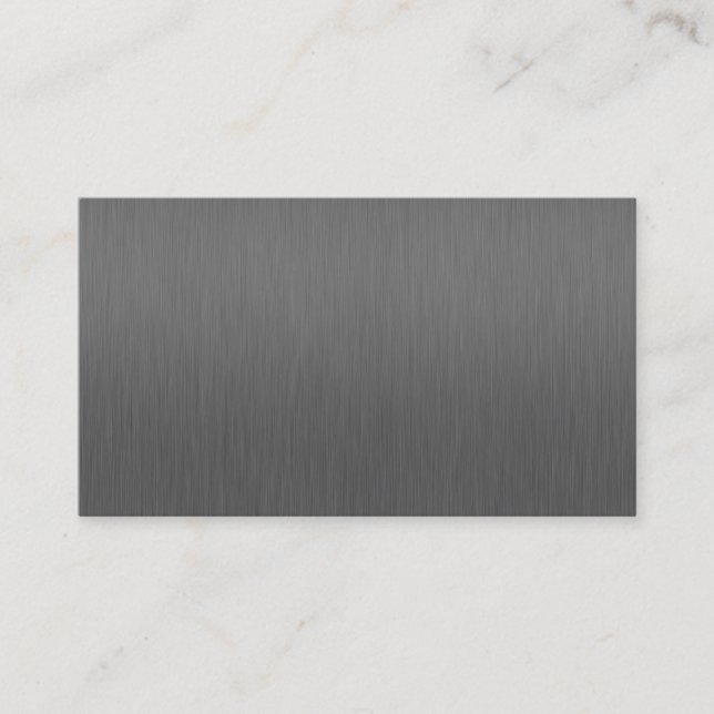 gunmetal brushed aluminum business card (Front)