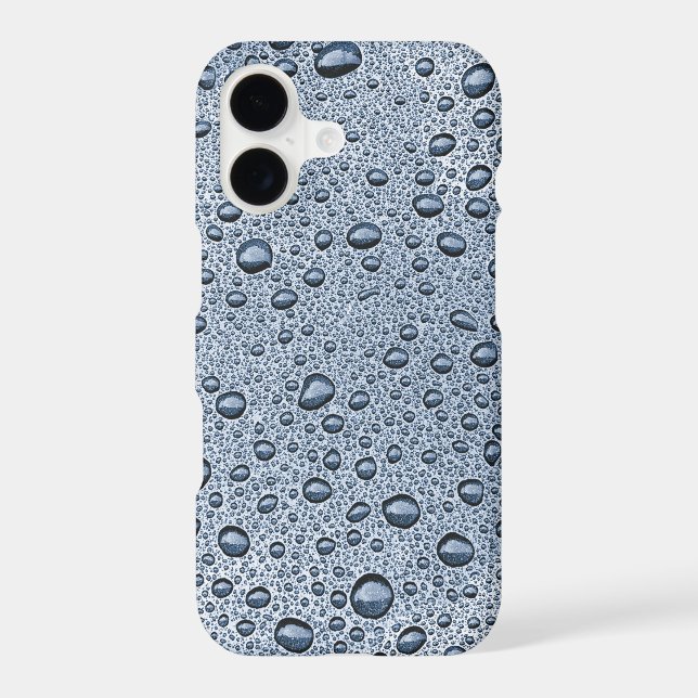 Gunmetal gray water droplets Case-Mate iPhone case (Back)