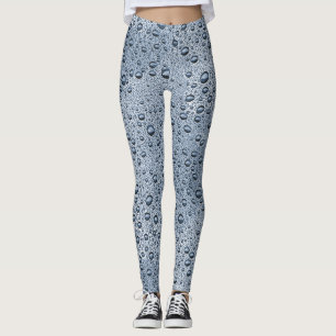 Gunmetal gray water droplets leggings