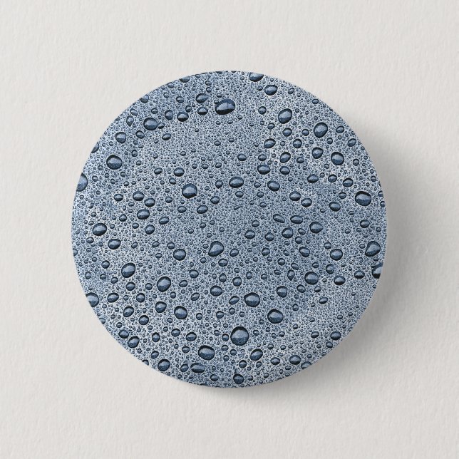 Gunmetal grey water droplets button (Front)