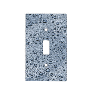 Gunmetal grey water droplets light switch cover