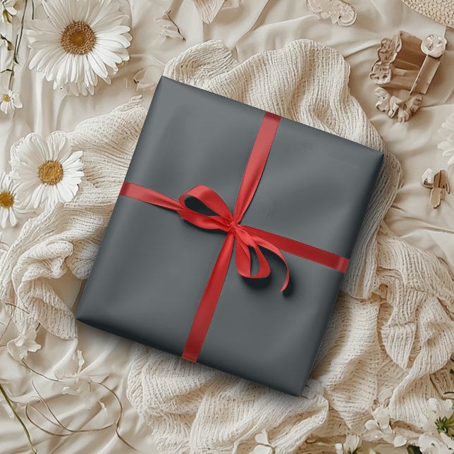 Gunmetal Metallic Solid Color | Classic | Elegant Wrapping Paper (Creator Uploaded)