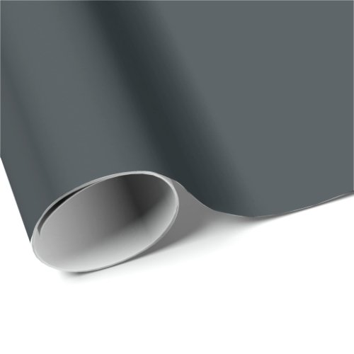 Gunmetal Metallic Solid Color  Classic  Elegant Wrapping Paper