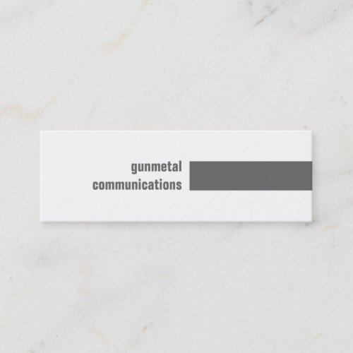 Gunmetal Simple Business Cards