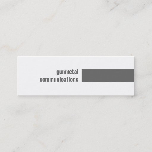 Customizable Gunmetal Simple Business Cards