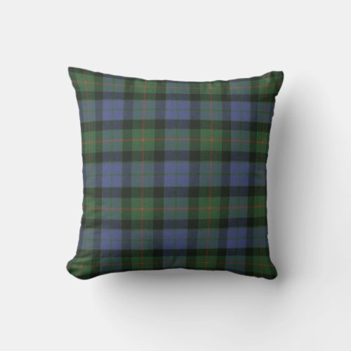 Gunn Ancient Original Scottish Tartan Throw Pillow