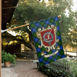 Gunn Clan Badge & Tartan Personalized House Flag