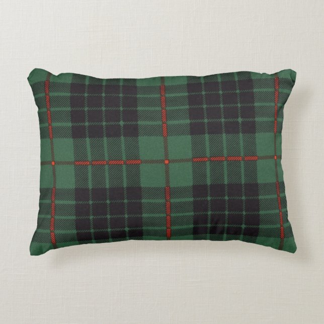 Gunn clan Plaid Scottish tartan Accent Pillow (Front)