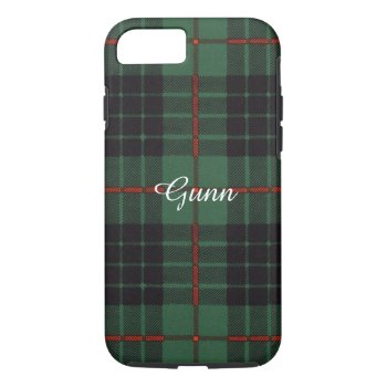 Gunn Clan Plaid Scottish Tartan Iphone 8/7 Case by TheTartanShop at Zazzle