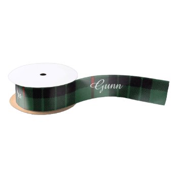 Gunn Clan Plaid Scottish Tartan Satin Ribbon by TheTartanShop at Zazzle