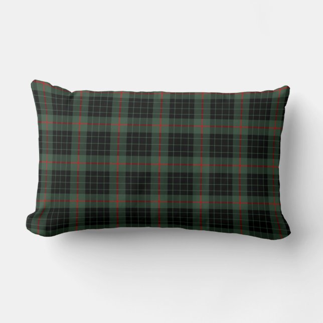 Gunn Clan Tartan Lumbar Pillow (Front)