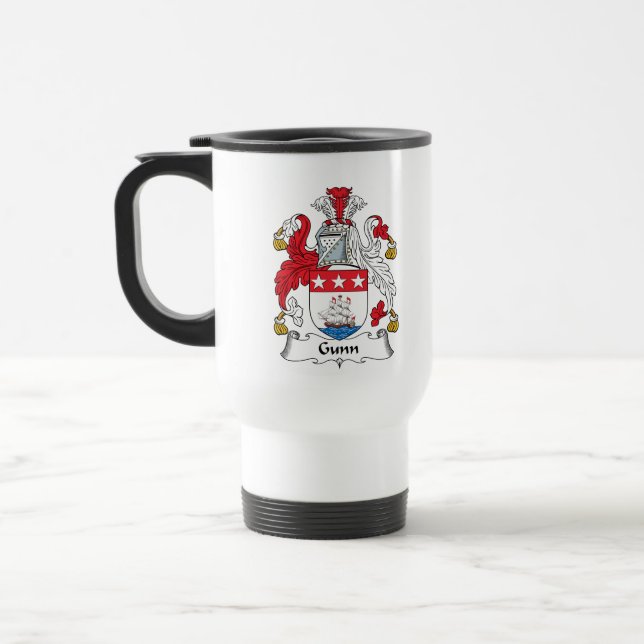 Gunn Family Crest Travel Mug (Left)