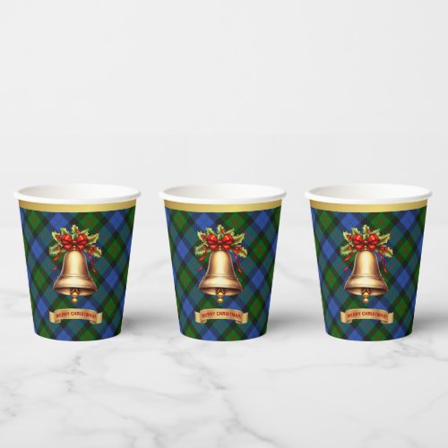 Gunn Personalized Tartan Christmas Paper Cups