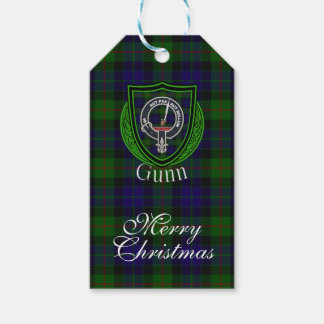 Gunn Scottish Clan Tartan & Crest Gift Tags