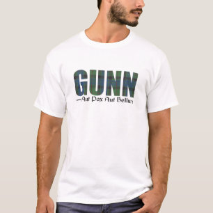 Gunn Scottish Clan Tartan Name Motto T-Shirt