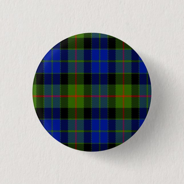 Gunn Scottish Tartan Button (Front)