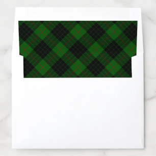 Gunn tartan green black plaid envelope liner