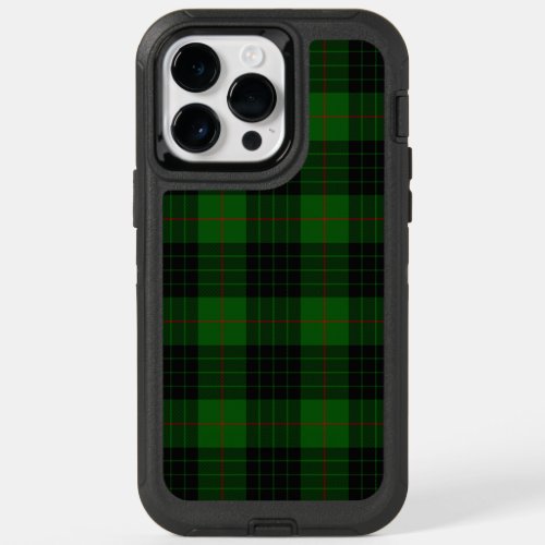 Gunn tartan green black plaid OtterBox iPhone 14 pro max case