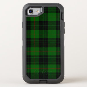 Gunn tartan green black plaid OtterBox defender iPhone SE/8/7 case
