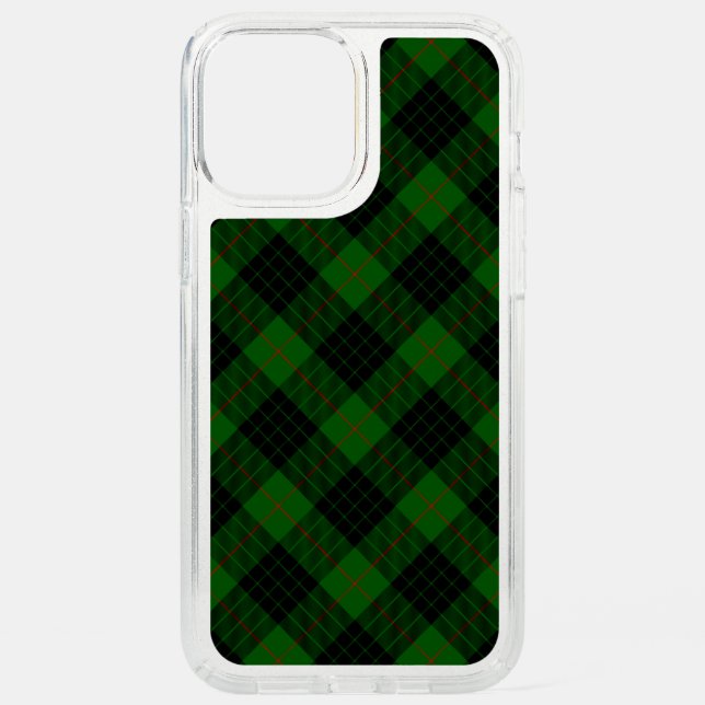 Gunn tartan green black plaid speck iPhone 12 pro max case (Front)