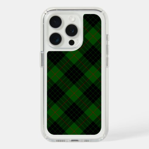 Gunn tartan green black plaid iPhone 15 pro case